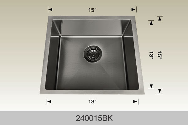 BOSCO 240015BK Textured Titanium Series Sink