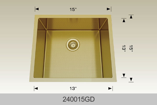 BOSCO 240015GD Textured Titanium Series Sink
