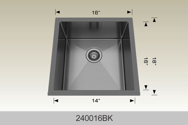 BOSCO 240016BK Textured Titanium Series Sink