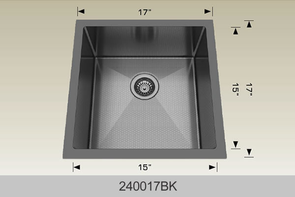 BOSCO 240017BK Textured Titanium Series Sink
