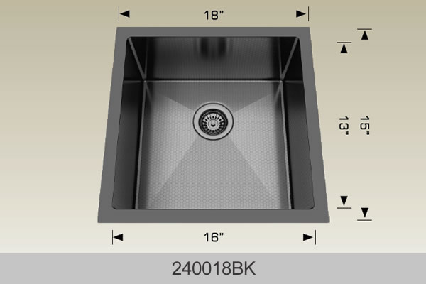 BOSCO 240018BK Textured Titanium Series Sink