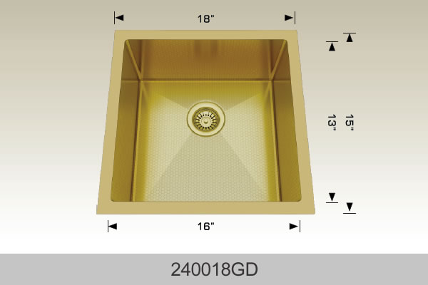 BOSCO 240018GD Textured Titanium Series Sink