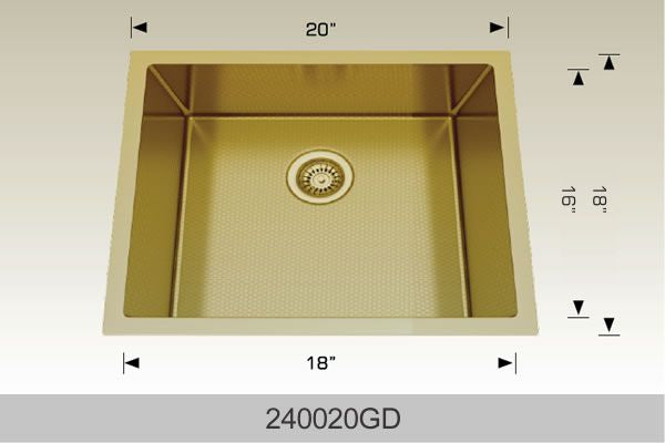BOSCO 240020GD Textured Titanium Series Sink