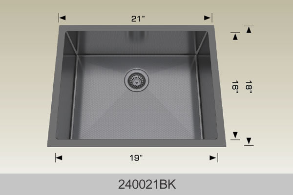 BOSCO 240021BK Textured Titanium Series Sink