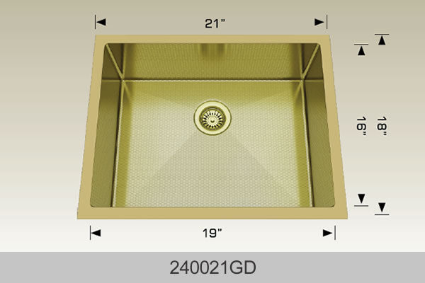 BOSCO 240021GD Textured Titanium Series Sink