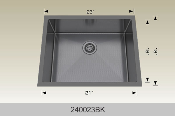 BOSCO 240023BK Textured Titanium Series Sink