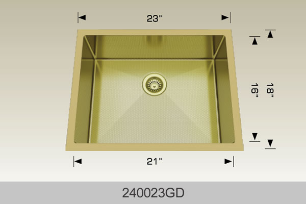 BOSCO 240023GD Textured Titanium Series Sink