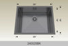 BOSCO 240025BK Textured Titanium Series Sink