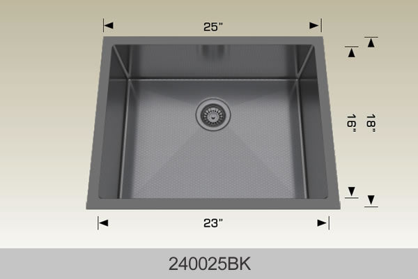 BOSCO 240025BK Textured Titanium Series Sink