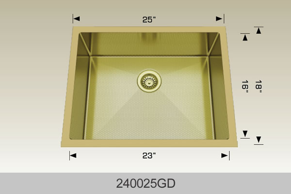 BOSCO 240025GD Textured Titanium Series Sink