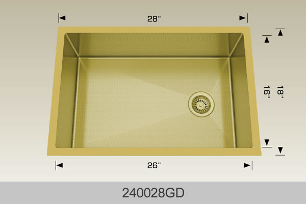 BOSCO 240028GD Textured Titanium Series Sink