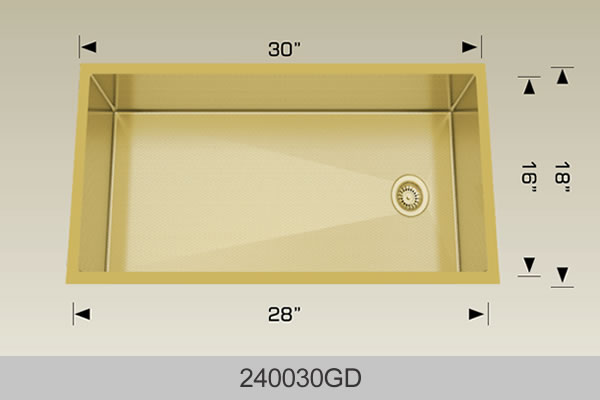 BOSCO 240030GD Textured Titanium Series Sink