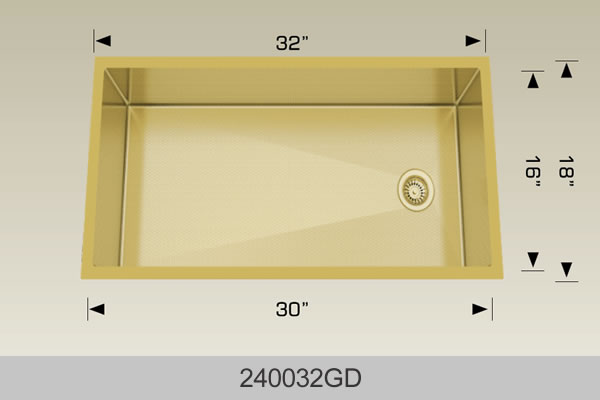 BOSCO 240032GD Textured Titanium Series Sink