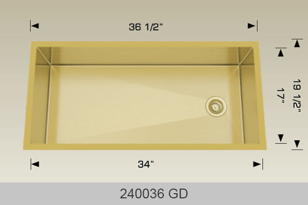BOSCO 240036GD Textured Titanium Series Sink