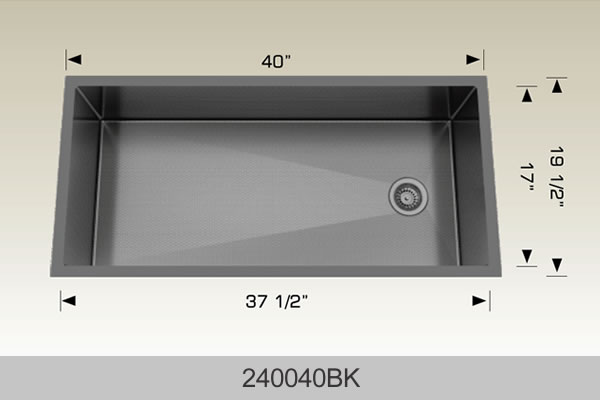 BOSCO 240040BK Textured Titanium Series Sink