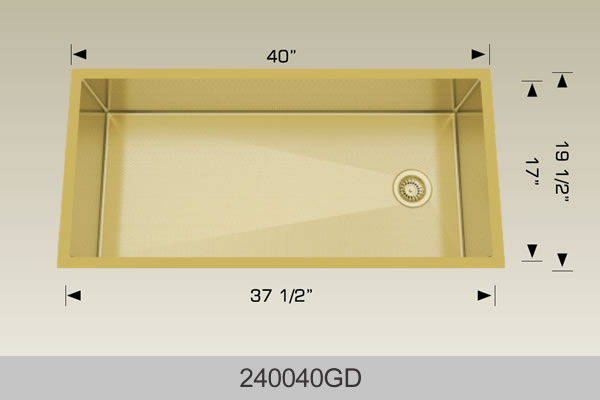 BOSCO 240040GD Textured Titanium Series Sink