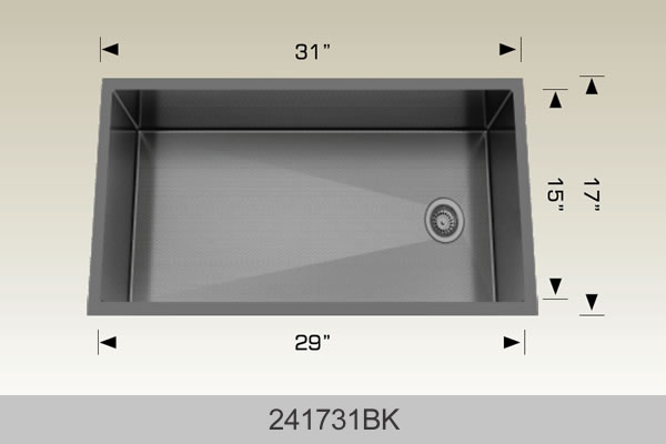BOSCO 241731 BK Textured Titanium Series Sink