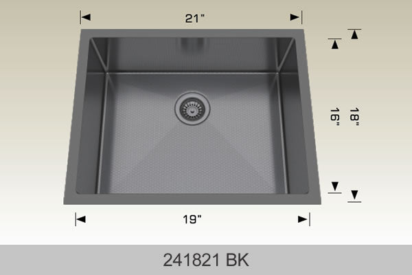 BOSCO 241821 BK Textured Titanium Laundry Sinks Sink