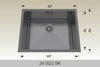 BOSCO 241822BK Textured Titanium Series Sink