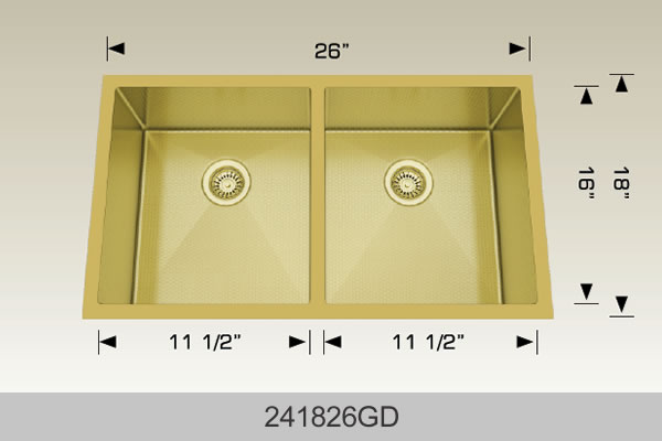BOSCO 241826GD Textured Titanium Series Sink