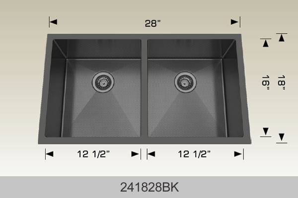 BOSCO 241828BK Textured Titanium Series Sink