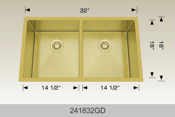 BOSCO 241832GD Textured Titanium Series Sink
