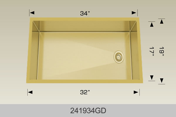 BOSCO 241934GD Textured Titanium Series Sink
