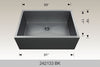 BOSCO 242133 BK Textured Titanium Apron Sink Series Sink