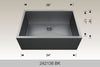 BOSCO 242136 BK Textured Titanium Apron Sink Series Sink