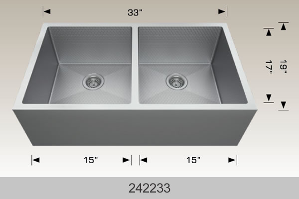 BOSCO 242233 Textured Titanium Apron Sink Series Sink