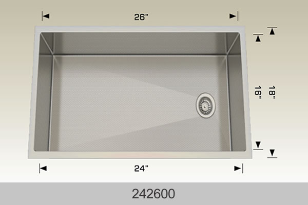 BOSCO 242600 Textured Titanium Series Sink