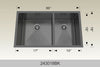 BOSCO 243018BK Textured Titanium Series Sink