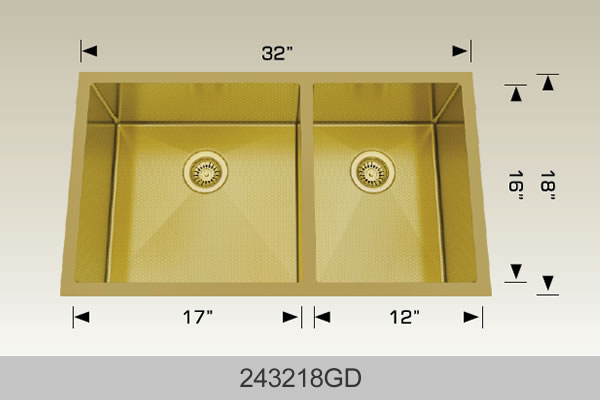 BOSCO 243218GD Textured Titanium Series Sink