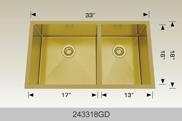 BOSCO 243318GD Textured Titanium Series Sink