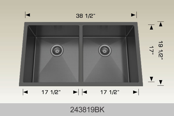 BOSCO 243819BK Textured Titanium Series Sink