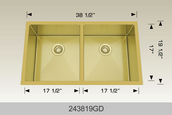 BOSCO 243819GD Textured Titanium Series Sink