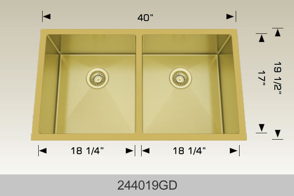 BOSCO 244019GD Textured Titanium Series Sink