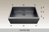 BOSCO 244030BK Textured Titanium Apron Sink Series Sink