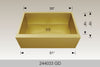BOSCO 244033GD Textured Titanium Apron Sink Series Sink