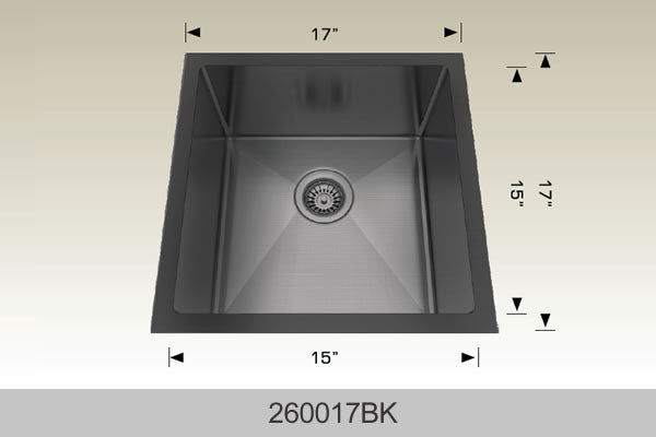 BOSCO 260017BK Textured Standard Series Sink
