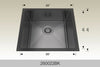 BOSCO 260022BK Textured Standard Series Sink