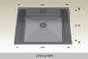 BOSCO 260024BK Textured Standard Series Sink