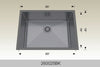 BOSCO 260025BK Textured Standard Series Sink