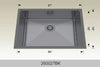 BOSCO 260027BK Textured Standard Series Sink