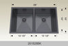 BOSCO 261828BK Textured Standard Series Sink