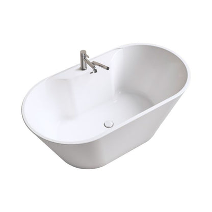 Kalia Kalma & Basico - Acrylic freestanding bathtub et Basico 2-piece deckmount tub filler