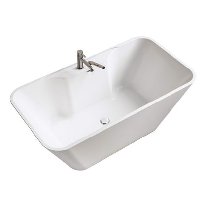Kalia Komfi & Basico - Acrylic freestanding bathtub et Basico 2-piece deckmount tub filler