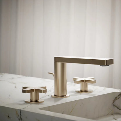 Composed® Widespread bathroom sink faucet with Cross handles, 1.2 gpm