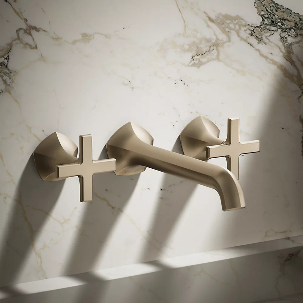 Occasion® Wall-mount bathroom sink faucet Cross handle trim, 1.2 gpm