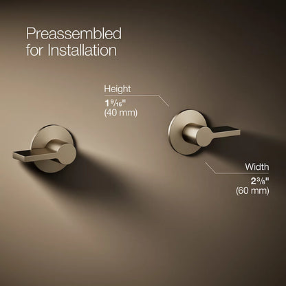 Components® Wall-mount bathroom sink faucet Lever handle trim